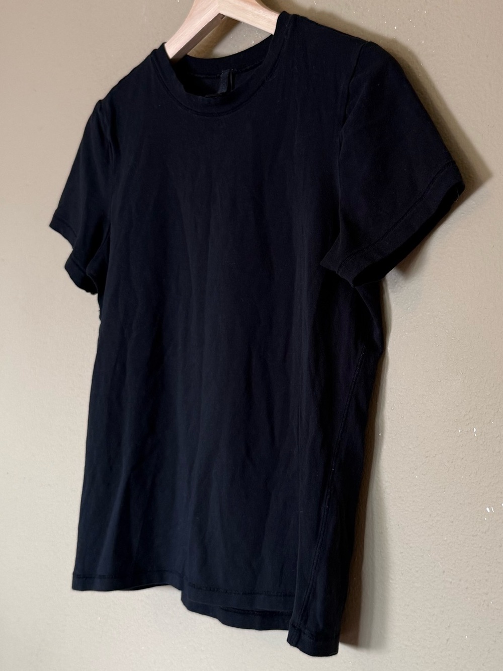 SKIMS Black Cotton Jersey Short Sleeve Crewneck Tee Size XL - Picture 3 of 5